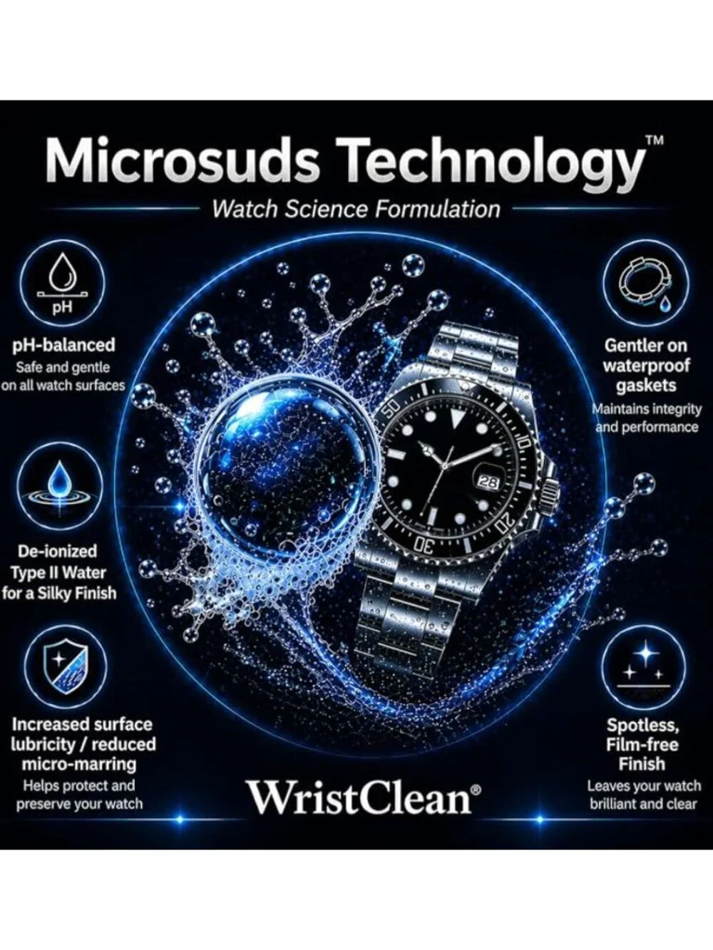 WristClean Ultra Watch Cleaning & Polishing Kit 9 Piece Set NEW